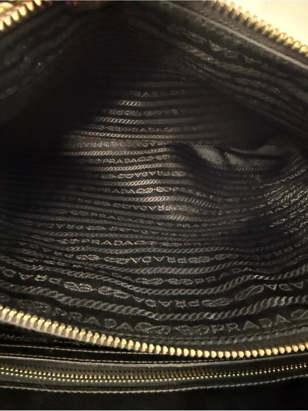 Prada Black Saffiano Leather Galleria Satchel with Gold Hardware - Picture 8 of 14